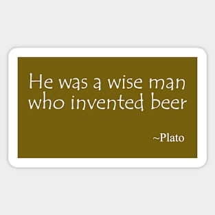 Quote by Plato on Beer Sticker